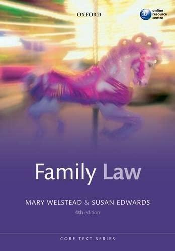 family law 4th edition mary welstead, susan edwards 019966420x, 978-0199664207