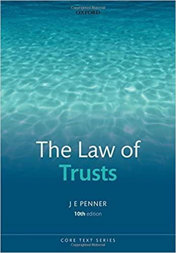 the law of trusts 10th edition je penner 0198747594, 978-0198747598