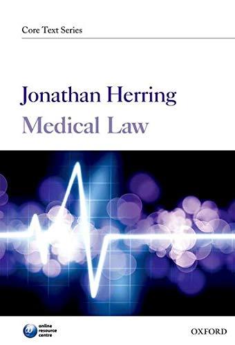 medical law 1st edition jonathan herring 0199592535, 978-0199592531