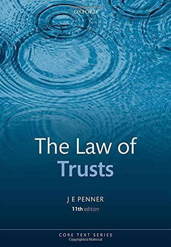 the law of trusts 11th edition je penner 0198795823, 978-0198795827