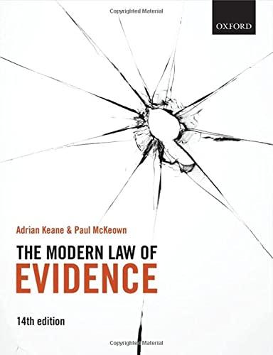 the modern law of evidence 14th edition adrian keane, paul mckeown 019285593x, 978-0192855930