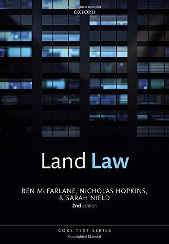land law 2nd edition ben mcfarlane, nicholas hopkins, sarah nield 0198831870, 978-0198831877