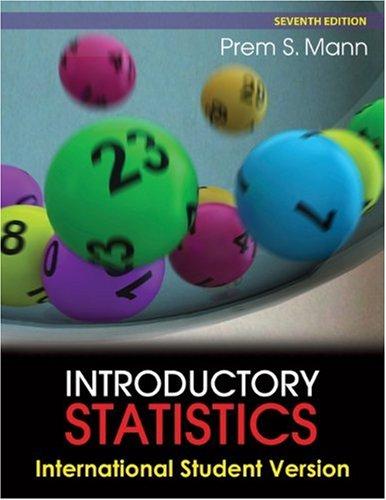 introductory statistics 7th international edition prem s. mann 0470505834, 978-0470505830
