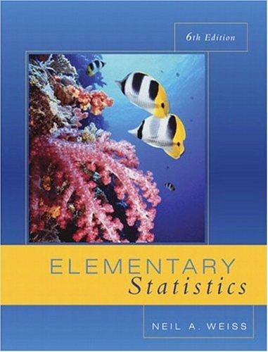 elementary statistics 6th edition neil a. weiss 0201771306, 9780201771305