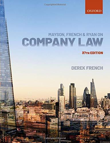 mayson french and ryan on company law 37th edition derek french 0198870027, 978-0198870029