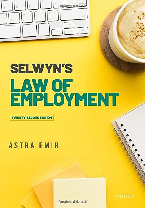 selwyns law of employment 22nd edition astra emir 0192858793, 978-0192858795