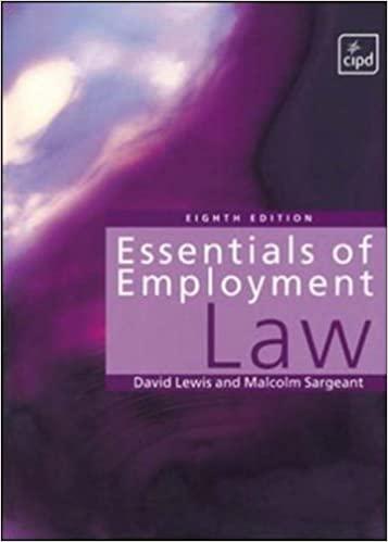 essentials of employment law 8th edition david lewis, malcolm sargeant 1843980010, 978-1843980018
