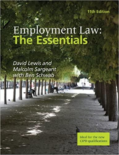 employment law the essentials 11th edition david lewis, malcolm sargeant, ben schwab 1843982625,