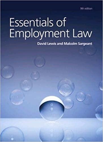 essentials of employment law 9th edition david lewis, malcolm sargeant 1843981629, 978-1843981626