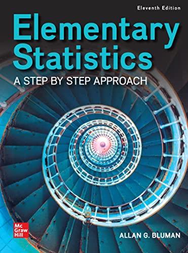 elementary statistics a step by step approach 11th edition allan bluman 1260360652, 978-1260360653