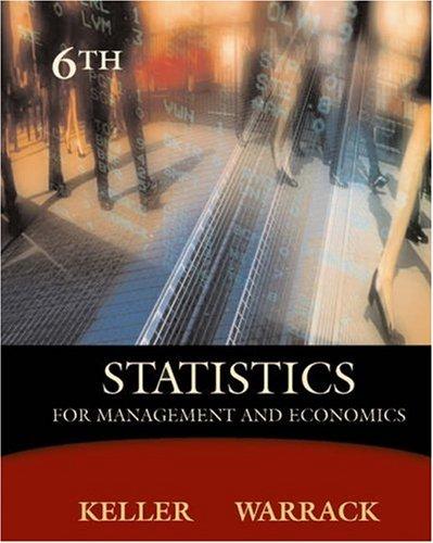 statistics for management and economic 6th edition gerald keller, brian warrack 0534391869, 978-0534391867