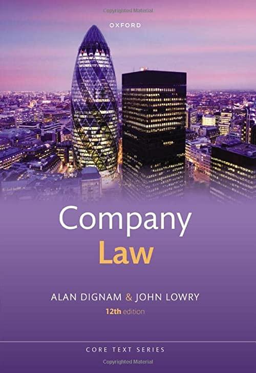 company law 12th edition alan dignam, john lowry 0192865358, 978-0192865359