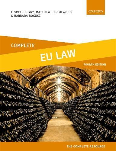 complete eu law text cases and materials 4th edition elspeth berry, matthew j. homewood, barbara bogusz