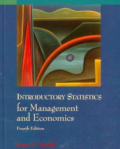 introductory statistics for management and economics 4th edition james l. kenkel 0534203701, 978-0534203702
