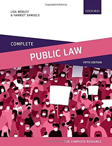 complete public law text cases and materials 5th edition lisa webley, harriet samuels 0198853181,