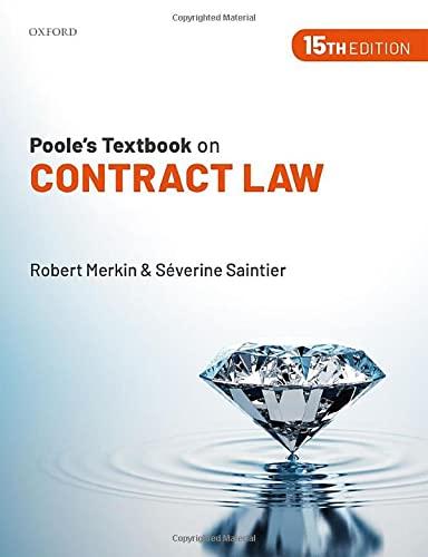 pooles textbook on contract law 15th edition robert merkin, séverine saintier 0198869991, 978-0198869993