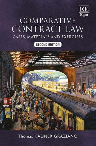 comparative contract law cases materials and exercises 2nd edition thomas kadner graziano 1788975480,