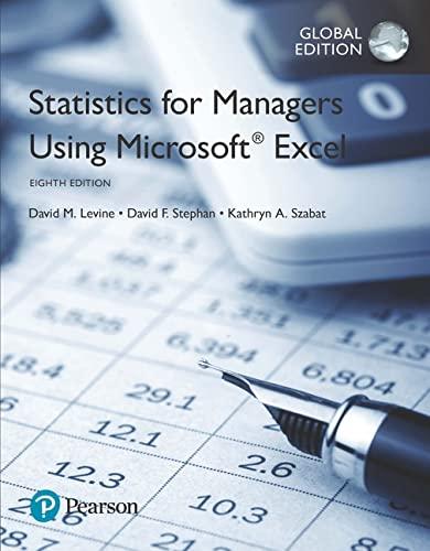 statistics for managers using microsoft excel 8th global edition kathryn a. szabat, david m. levine, david f.