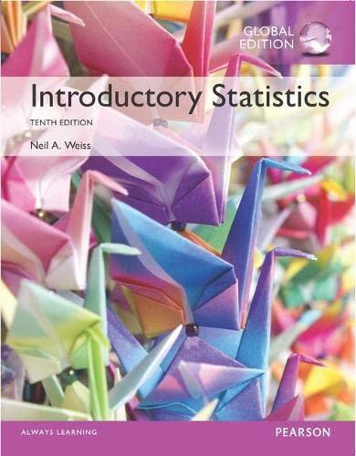 introductory statistics 10th global edition neil a. weiss 1292099720, 9781292099729