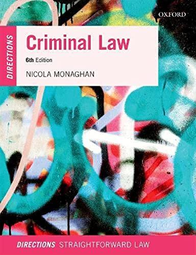 criminal law directions 6th edition nicola monaghan 0198848781, 978-0198848783