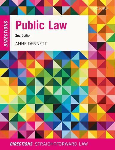public law directions 2nd edition anne dennett 0198870574, 978-0198870579