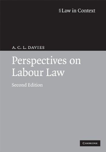 perspectives on labour law 2nd edition a. c. l. davies 0521722349, 978-0521722346