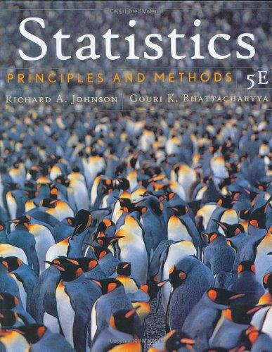 statistics principles and methods 5th edition richard a. johnson 0471656828, 978-0471656821