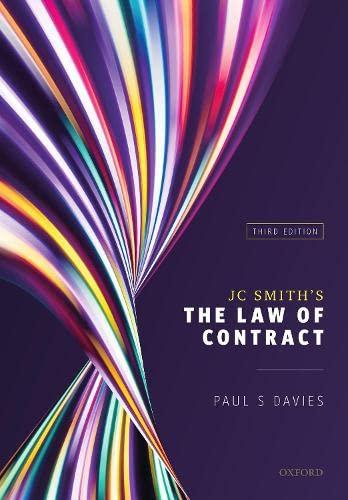 jc smiths the law of contract 3rd edition paul s. davies 0198853505, 978-0198853503