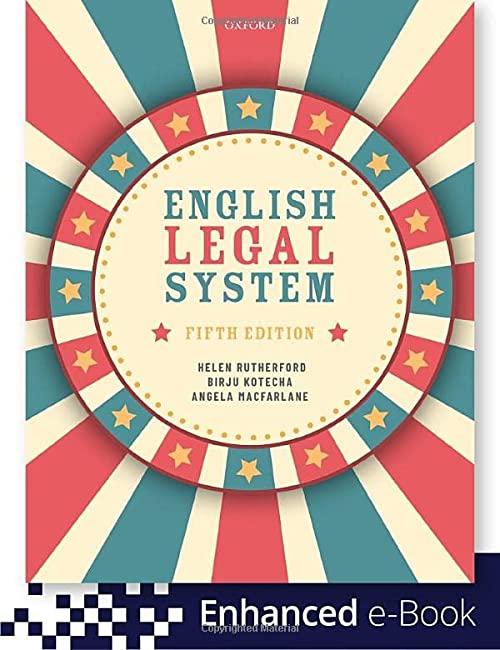 english legal system 5th edition helen rutherford, birju kotecha, angela macfarlane 0192858858, 978-0192858856