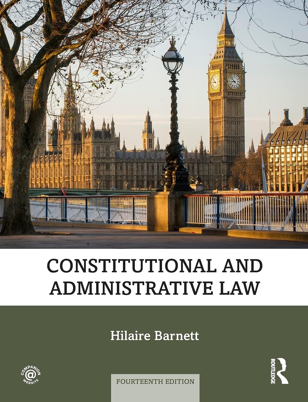constitutional and administrative law 14th edition hilaire barnett 036756632x, 978-0367566326