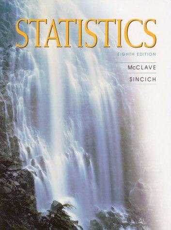 statistics 8th edition james t. mcclave 0130223298, 978-0130223296