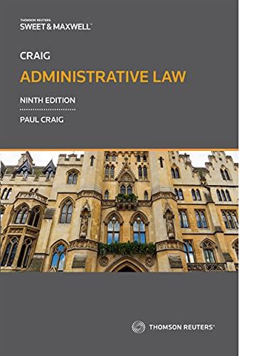 craig administrative law 9th edition paul craig 0414075714, 978-0414075719