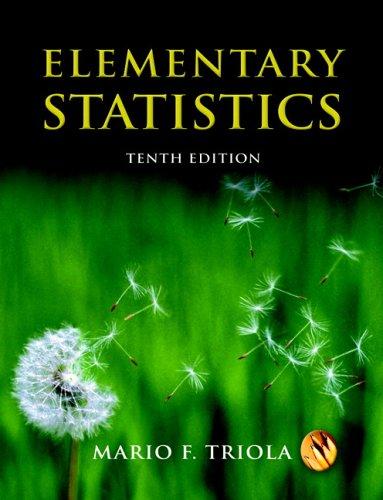 elementary statistics 10th edition mario f. triola 0321331834, 978-0321331830