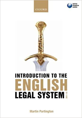 introduction to the english legal system 6th edition martin partington 0199601801, 978-0199601806