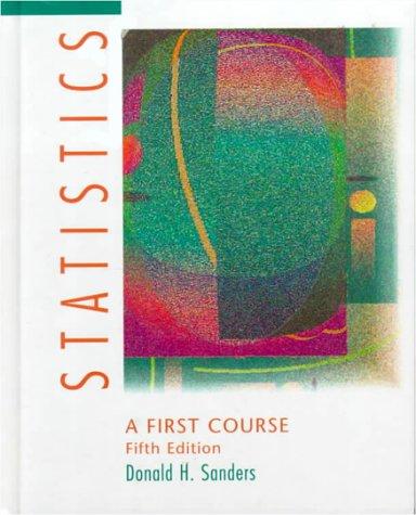 statistics a first course 5th edition donald h. sanders 0070549001, 9780070549005