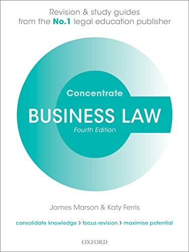 business law concentrate 4th edition james marson, katy ferris 0198840608, 978-0198840602