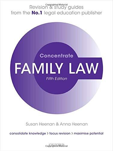 family law concentrate 5th edition susan heenan, anna heenan 019885496x, 978-0198854968