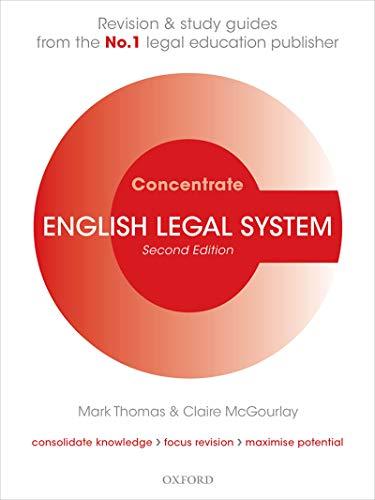 english legal system concentrate 2nd edition mark thomas, claire mcgourlay 0198855028, 978-0198855026
