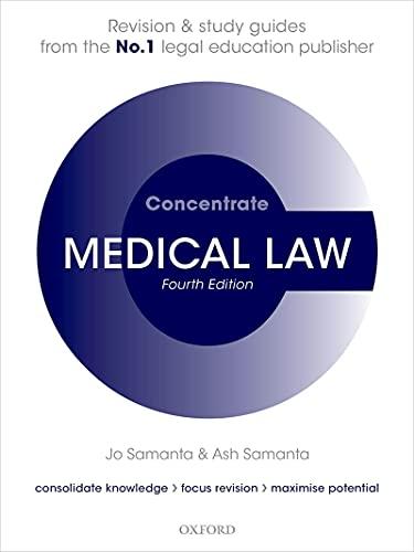 medical law concentrate 4th edition jo samanta, ash samanta 019887135x, 978-0198871354