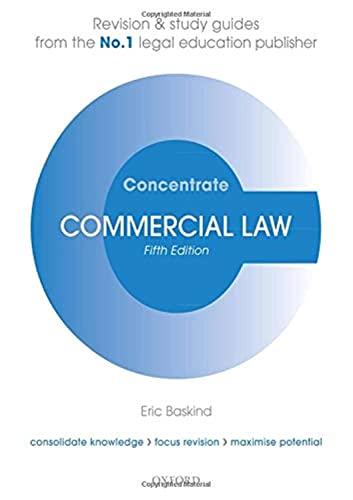 commercial law concentrate 5th edition eric baskind 0198840616, 978-0198840619