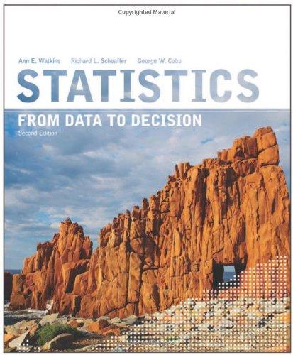 statistics from data to decision 2nd edition ann e. watkins, richard l. scheaffer, george w. cobb 0470458518,