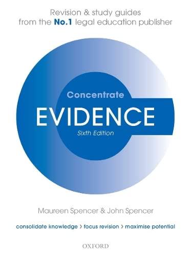 evidence concentrate 6th edition maureen spencer, john spencer 0198840632, 978-0198840633