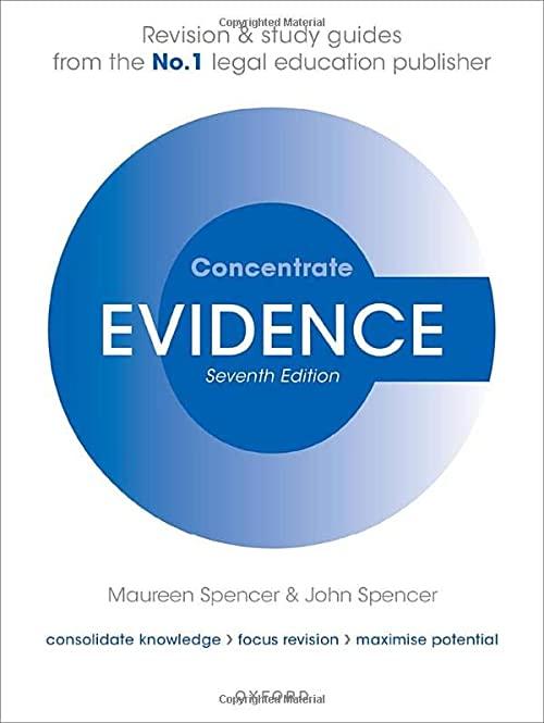 evidence concentrate 7th edition maureen spencer, john spencer 0192865676, 978-0192865670
