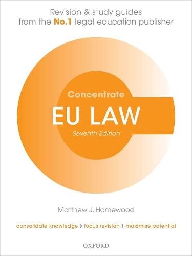 eu law concentrate 7th edition matthew j. homewood 0198854994, 978-0198854999