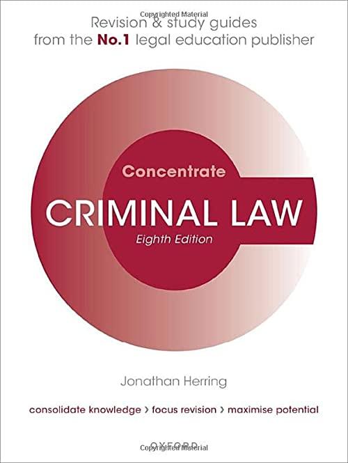 criminal law concentrate 8th edition jonathan herring 0192865641, 978-0192865649