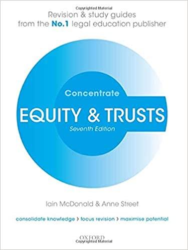 equity and trusts concentrate 7th edition iain mcdonald, anne street 0198855001, 978-0198855002