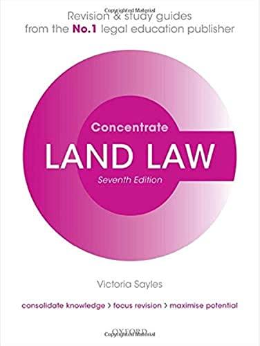 land law concentrate 7th edition victoria sayles 0198855222, 978-0198855224