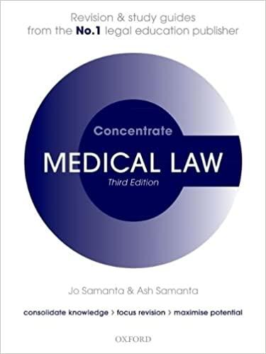 medical law concentrate 3rd edition jo samanta, ash samanta 0198815204, 978-0198815204