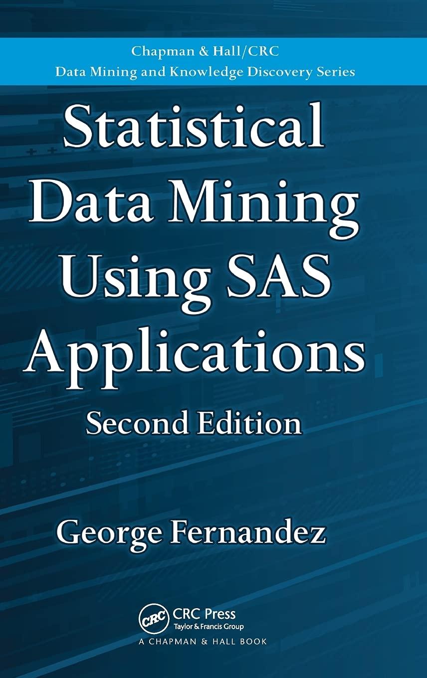 statistical data mining using sas applications 2nd edition george fernandez 1439810753, 9781439810750