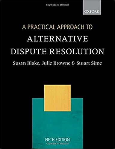 a practical approach to alternative dispute resolution 5th edition susan blake, julie browne, stuart sime